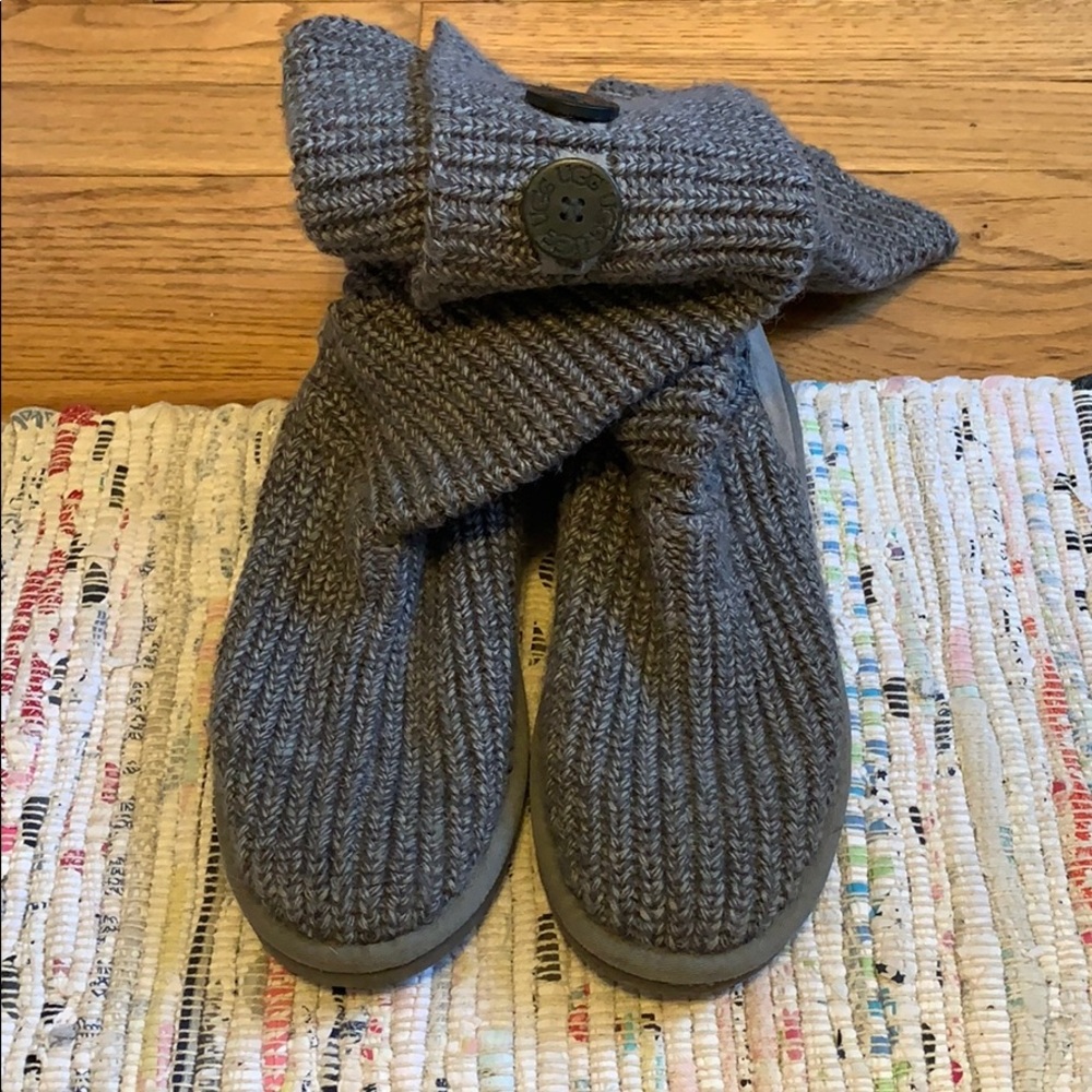 Grey knitted Uggs